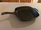 Lodge Sgp 10 5 Inch Square Cast Iron Grill Skillet Pan Seasoned W 2 Handles