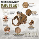 Personalized Tactical Dog Harness With Leash  Heavy Duty Dog Harness With Handle