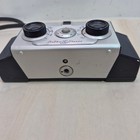 Vintage Delta Stereo 3d Film Camera  Dual Lens Serial A 5985 Silver Black