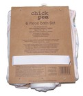 Chick Pea Baby 6 Pc Mauve Cream Floral Dot Sweet Hooded Bath Towels Washcloths