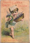 1880s J W Owen Spice Tea Store Remsen Austen Forest Flower Cologne Trade Card