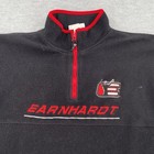 Vintage Dale Earnhardt Fleece Jacket Adult Large Black 1 4 Zip Nascar Racing