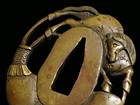 Edo Period Japan Antique Brass Hyotan Gourd Horse Tsuba Box Blade Armor Sword 