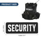 2 X Security Patch With Hook Loop Security Embroidered Patches Fabric Black