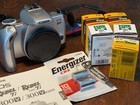 Canon Rebel Ti 35mm Slr Film Camera-tested   5 Rolls Kodak ilford Film   Extras