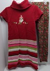 Gymboree Cozy Owl Sz 9 Girls Stripe Sweater Dress Flower Leggings Set 2012 Euc