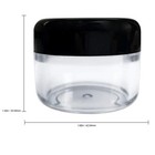 6 Pieces Beauticom 30g 30ml Clear Plastic Refillable Jars With Black Round Lids