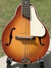 Vtg Kay Mandolin Sunburst A Style Flat Back 8 String F Holes Working   Stand