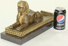 Signed Vintage Mythological Creature Sphinx Egyptian Art Seco Marble Sculpture