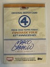 2026 Topps Finest Fantastic Four The Thing Sketch Card 1 1 Artist Marco Carrillo