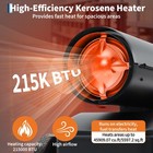 215000 Btu Kerosene Forced Air Heate 13 5 Gal 120v 60hz W  Thermostat  wheels