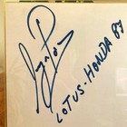 1987 2nd Term Honda F1 Memorial Ayrton Senna Autographed Framed Item