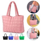 Women Puffer Tote Bag Quilted Puffy Handbag Shoulder Bag Down Underarm Large Bag