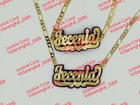 Personalized 14k Gold Plated Name Necklace Bracelet Set    Any Color Any Name