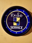 Desoto Service Motors Auto Garage Mechanic Man Cave Advertising Clock Sign