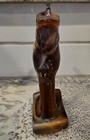 Vtg Imperial Slag Glass Caramel Lagoon End Of Day Kicking Colt Horse Figurine