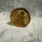 Amber Candle Holder Hobnail Glass Votive Tealight Peg Sconce Honeycomb