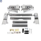 Chrome Swingarm Tube W  Phantom Axle Covers For Harley 2000-2007 Softail Models