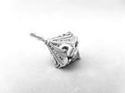 Hanukkah Gift Yemenite Dreidel Filigree Art Jewish Hebrew Alphabet Inscribed