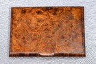 Exotic Burlwood Hand Made Antique Cigarette Case Trinket Box Tobacciana