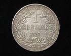 1897 South Africa 1 Shilling Sterling Silver Coin