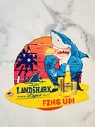 Landshark Surfboard Fins Up Metal Sign  14  X 16  Mancave Bar Pub D  cor Sign