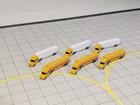 6x Yellow Trucks Us Style Airport Gse Vehicles 1 400 Scale Diorama  rotating 