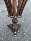 Pair Of Vintage Regency Style Mahogany Plant Stands With Brass Liners And Feet