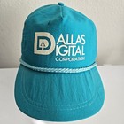 Dallas Digital Corporation Computer Services Trucker Hat Cap Vintage Rope Nylon