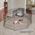 Foldable Metal Dog Exercise Playpen W  Door Portable Secure Indoor Outdoor New