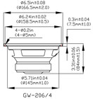 8 Goldwood Sound Gw-206 4 Oem 6 5  Woofers 180 Watt Ea 4ohm Replacement Speakers