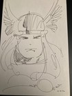 Original   walt Simonson   thor   Signed Art sketch   1996   very Nice  