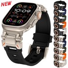 New Metal   Silicone Sports Strap Watch Band For Apple Watch Series 10 46mm 49mm