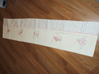 Kidsline Sofia Valance Textured Embroidered Butterfly Pink Stripe