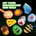 12 Rock Painting Kit- Glow In The Dark  43 Pcs Arts And Crafts For Kids