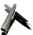 Pilot Fountain Pen Elite Black Steel Grid Nib-f 18k-750 Vintage H1276 1976 Model