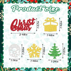 200 Pcs Christmas Confetti Decorations For Table  Xmas Trees Wreath Sequins Glit