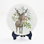 Miniature Vintage Christmas Plates Set 1 12 Dollhouse Ceramic Tableware Decor 4p