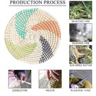 Set Of 2 Woven Seagrass Wall Decor Basket Wicker Basket Boho Farmhouse Wall Gift