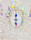 Gold Princess Crown  Prom Headpiece  Bridal Tiara  Diamond Crystal Wedding Crown