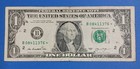 B08411376  2013 B Star Note Duplicate Error  1 One Dollar Bill