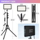 2 Packs Led Video Light Kit With 61 99  Tripod Stand Dimmable 24006800k Photogra