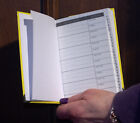 Yellow Phone Book Telephone   Address Book 72 Printed Pgs Tabbed A-z Vintage S-2