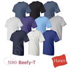 Hanes Beefy-t Cotton Plain Crew Neck Short Sleeves Adult T-shirt 5180 S 2xl
