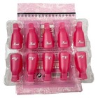 10pcs Nail Art Soak Off Clip Cap Pink Plastic Uv Gel Polish Remover Tool Durable