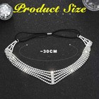 Rhinestone Head Chain Forehead Bridal Headband Elastic Crystal Hair Band Hall   