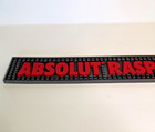 Absolut Raspberri Vodka Bar Mat  new   Black red - Man Cave Approx 21 x3 5 