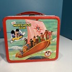 Vintage Walt Disney - Mickey Mouse Club Metal Lunchbox 1977 Aladdin  Inc Thermos