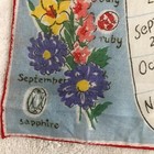 Vtg Burmel Original Scarf Zodiac Astrology Sun Moon Birth Stone Square 13x13 