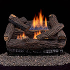 18 In  Stacked Red Oak Vent Free Indoor Propane Gas Log Set With Remote Thermost